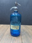 Vintage Blue Glass Seltzer Bottle New York Seltzer Water Co Detroit Mich 25 Oz