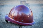Carbon Fiber Hard Hat Full Brim Red black Ansi isea Certified