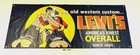 Lot Of 2 Levi s 30 s Vintage Style Store Cowboy Promo Banner Display Sign