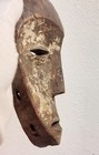 Old Vintage Lega Horn Tribal Hand-carved Wooden African Mask - 11  X 5  X 2   