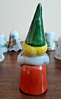 Gnome Woman Knitting fairy Garden Figurine thimble- Unieboek  B v  1979 Vintage