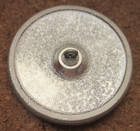 1 - Czech Glass Multi-colored Peacock On A Silver Back Button  03 - 36 98mm