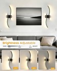 Modern Led Wall Sconces Set Of 2 - Dimmable Matte Black Lights