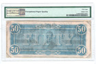 T-66 1864  50 Confederate States Csa Currency Civil War Banknote Pmg Au 58 Epq