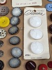 Antique Vtg Button Lot 125  Mixed Materials Art Deco Novelty Carved Mid Century 