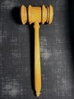 Vintage Wooden Gavel Judge Court Auctioneer Wooden Hammer