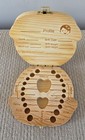 Baby Tooth Box Wooden Kids Keepsake Organizer Gift For Baby Teeth Cute Child
