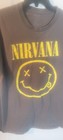 Nirvana Sqiggly Face Gray And Yellow Mens Xl Tshirt