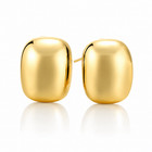 14k Solid Yellow Gold Chunky Dome Stud Earrings Polished Statement Fine Jewelry
