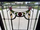Beautiful Pair Of 1920 s Bungalow Style Stained Leaded Glass Windows 34  X 36 
