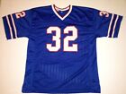 Unsigned Custom Stitched Sewn  32 Blue Jersey - M To 3xl