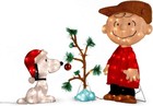 Charlie Brown  Snoopy   The Lonely Tree Lighted Outdoor Christmas Decoration 3pc