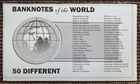 Uncirculated 50 Different Banknote Set - Country List Included World Paper Money