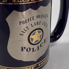 Salt Lake City Police Coffee Cup Mug Blue Gold Silver