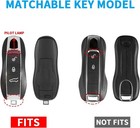 Qbuc For Porsche Key Fob Cover 3-piece Painted Universal  A silver Gray 
