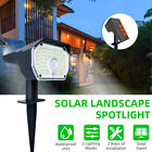 Us 6 Pack 76-led Solar Spotlights Landscape Lights Outdoor Garden Pathway Lamps