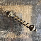 Vtg Allison Japan Twisted Brass Cabinet Drawer Pull Handle 6  Mcm Ornate Crown