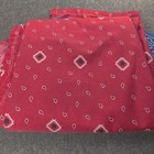 Vth Dan River Twin Flat Sheet Red Rodeo 1998 Bandana Paisley Western Cowboy Barn