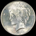 1926-d Peace Dollar Graded Ms64 By Pcgs Clean Cheek Strong Luster Great Strike