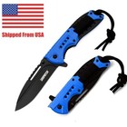 5   Spring Assited Folding Knife Pocket Knife With Black Tie Strap Camping Knife