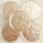 Lot Of 5 - 2020 American Silver Eagle 1 Troy Oz  999 Fine Silver Uncirculated