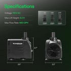 660gph Submersible Water Pump Pond Fountain Pump Aquarium Fish Tank 8 2ft High L