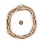 3 Strand Bundle  Ethiopian Heishi Beads 4mm Silver  Brass  Copper African