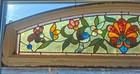 Antique Stained Glass Arch Jeweled Window