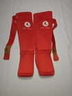 Wesing Karate Taekwondo Sparring Gear Set Red Shin Foot Guards Arm Guards Helmet