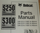 Bobcat S250 S300 Skid Steer Loader Parts Manual Book Catalog