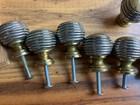 10 Beehive Drawer Knobs Cupboard Door Solid Brass Beehive Handles Gold   Silver