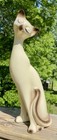 Vintage Ceramic Long Neck Siamese Cat Japan 13   