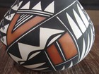 Native American Hand Painted Fine Line Acoma Pottery By Estevan