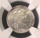 Bu 1897 Barber Dime Ngc Ms62 Toned  Little Tougher Date Duchm