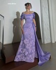 Flower Embroidered Lace Prom Dresses Luxury Evening Dress Woman Ball Gowns