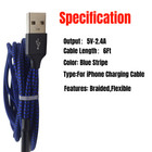 5 Pcs Usb Charger Cable 6ft For Iphone 13 12 11 Xr X 8 7 6 Ipad Sync Data Cord