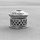 Filigree Bullet Bead Caps 10x12mm Antique Silver Plated Alloy Q20 Per Pkg