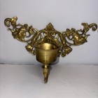 Vintage Ornate Art Nouveau Solid Brass Candle Wall Scones Made In India Set Of 2