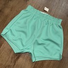 Vtg 70s 80s Dodger Shorts Gym Athletic Polyester Green Nos Girls Youth Large