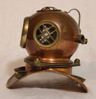 Brass   Copper Divers Helmet W bey-berk Int  Working Clock 7    015