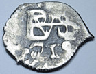 1719 Dated Spanish Peru Silver 1 2 Reales Genuine Antique 1700 s Pirate Cob Coin