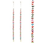 Set Of 2 Indian Door Hanging 30 Fabric Birds Tota String With Bell Festival 