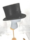 Antique Hat Stove Pipe Top Hat Beaver 23 In  Inside 7 3 8 Edge Original 1880