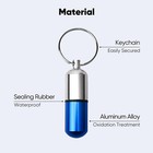 Waterproof Aluminum Medication Pill Container Box Bottle Case Keychain Holder