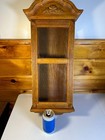 Antique Solid Wood Wooden Wall Display Case Glass Door Cabinet 25 Tall Hanging