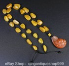 1 8  Old Chinese Shoushan Stone Carved Laugh Maitreya Buddha Jewelry Necklace