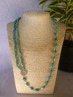 Two Natural Turquoise Nugget Native American Southwestern Style Necklace Jewelry
