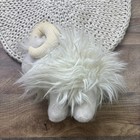 Vintage Dakin White Fuzzy Ram Plush Stuffed Animal 8   