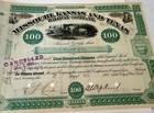 1885 Missouri  Kansas   Texas Railway Company Stock Certificate 100 Shares