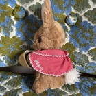 Vintage 60s Eden Flopsy Plush Beatrix Potter Peter Rabbit Glass Eyes Basket 10 